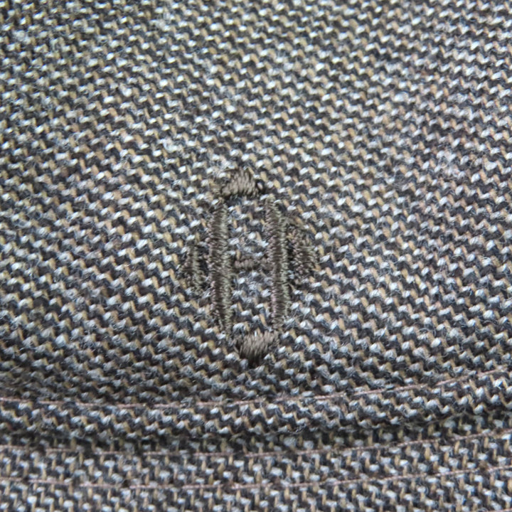 素晴らしいHERMES帽子刺繍Hバケットハットブラウンウールレディース57