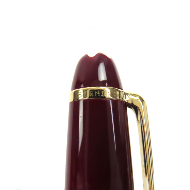 非常に良い モンブラン 万年筆 マイスターシュテュック クラシック ホワイトスター ボルドー 18K