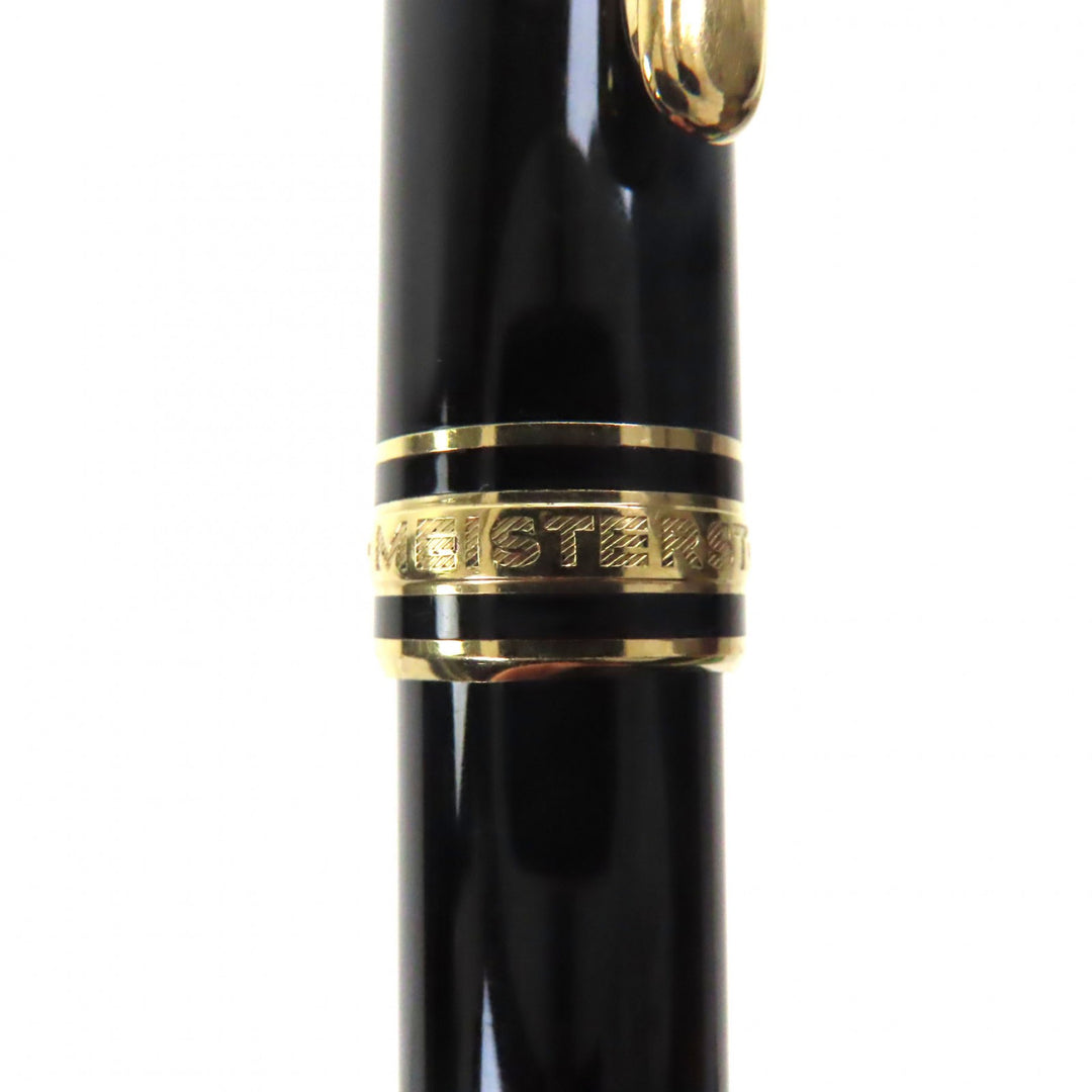 非常に良い モンブラン 万年筆 マイスターシュテュック クラシック ホワイトスター ブラックゴールド 14K