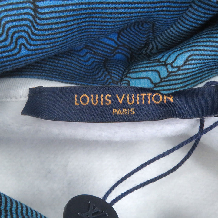 新品 LOUIS VUITTON パーカー 3Dモノグラム オールオーバープリント プルオーバー ライトブルー