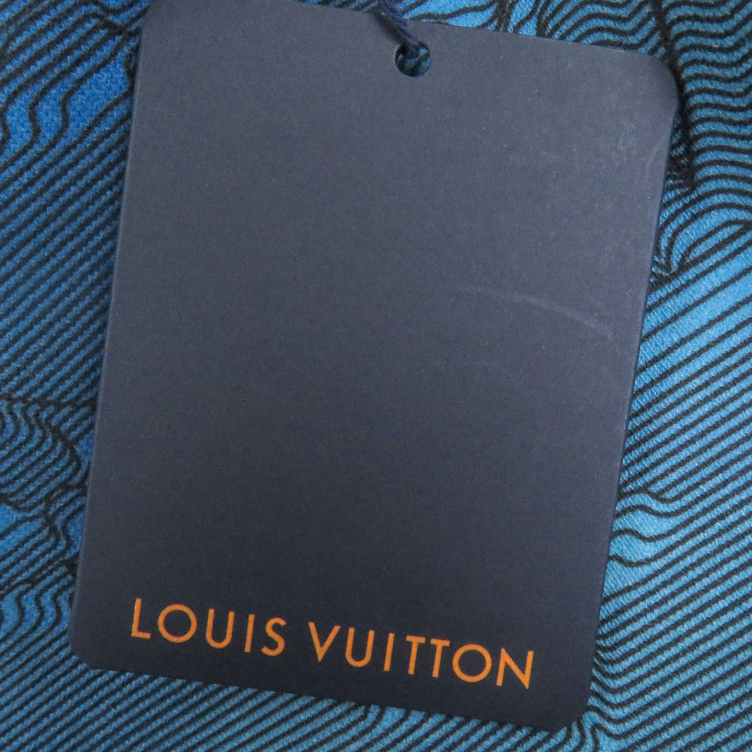 新品 LOUIS VUITTON パーカー 3Dモノグラム オールオーバープリント プルオーバー ライトブルー