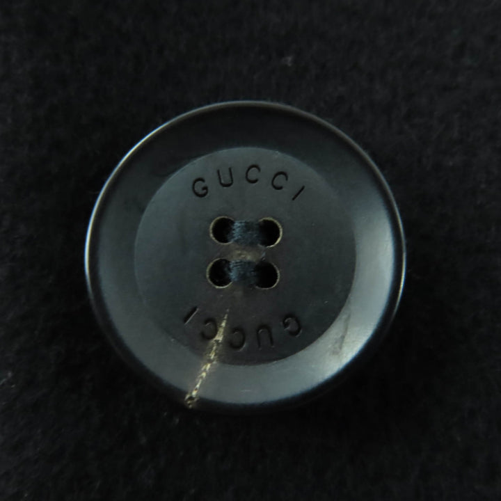 素晴らしい GUCCI コート ロゴボタン ロング丈 ブラック ウール レディース 38 455739