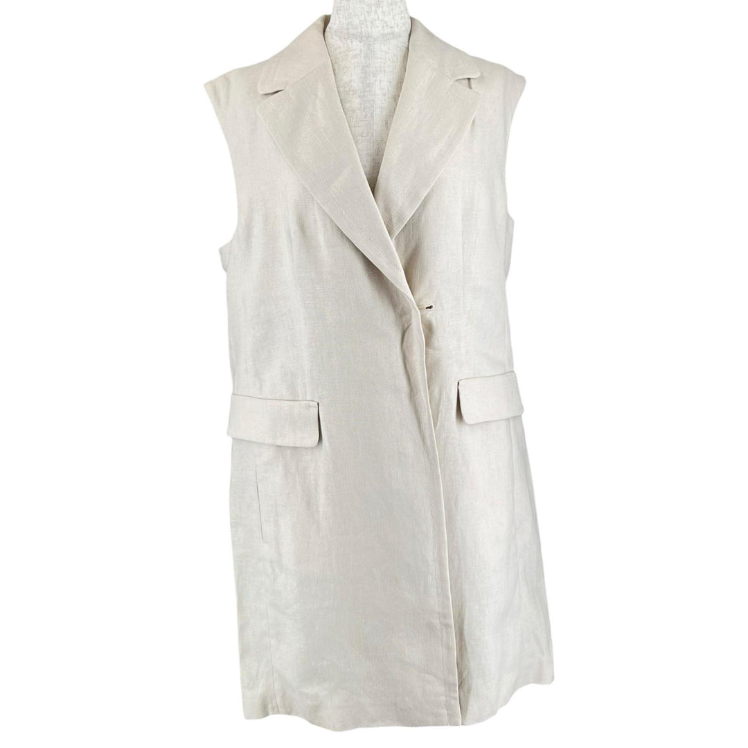 Pristine S MaxMara DESIGN FOR EASY LIVING Best Gillet linen 44 24191510136