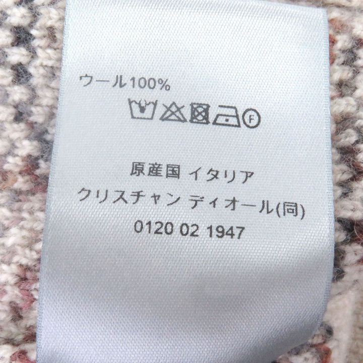 DIOR カーディガン オブリーク オールオーバープリント ニット ベージュ L 213M233AT662 美品