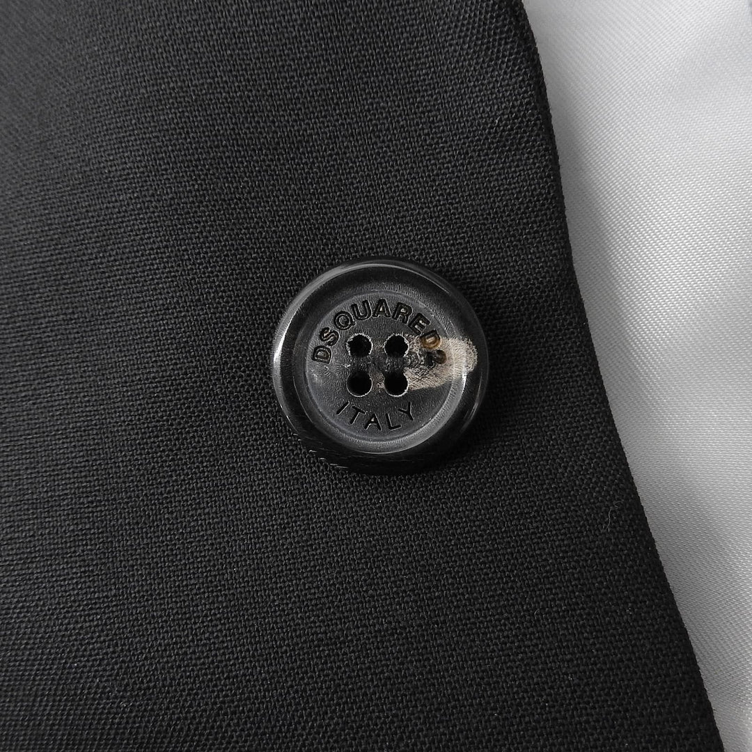 Excellent DSQUARED2 tailored jacket black wool mens 44 S74FT0358