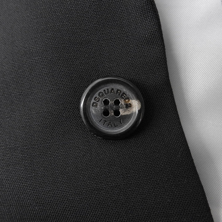 Excellent DSQUARED2 tailored jacket black wool mens 44 S74FT0358