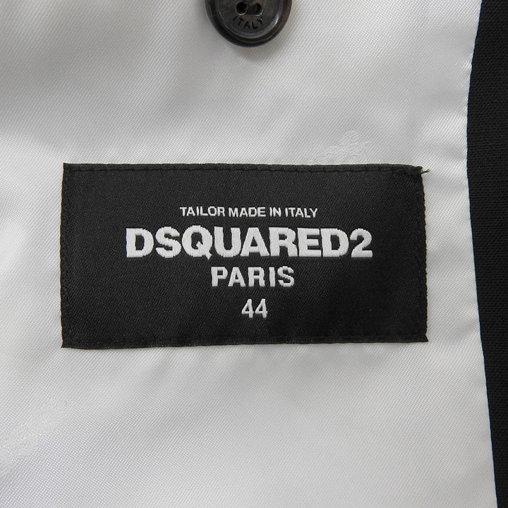 Excellent DSQUARED2 tailored jacket black wool mens 44 S74FT0358