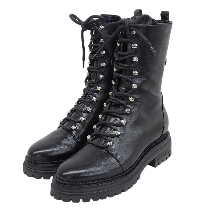 Great Sergio Rossi boots SR JOAN black leather Women 36.5 92020