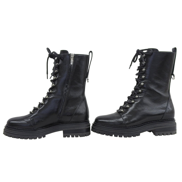 Great Sergio Rossi boots SR JOAN black leather Women 36.5 92020
