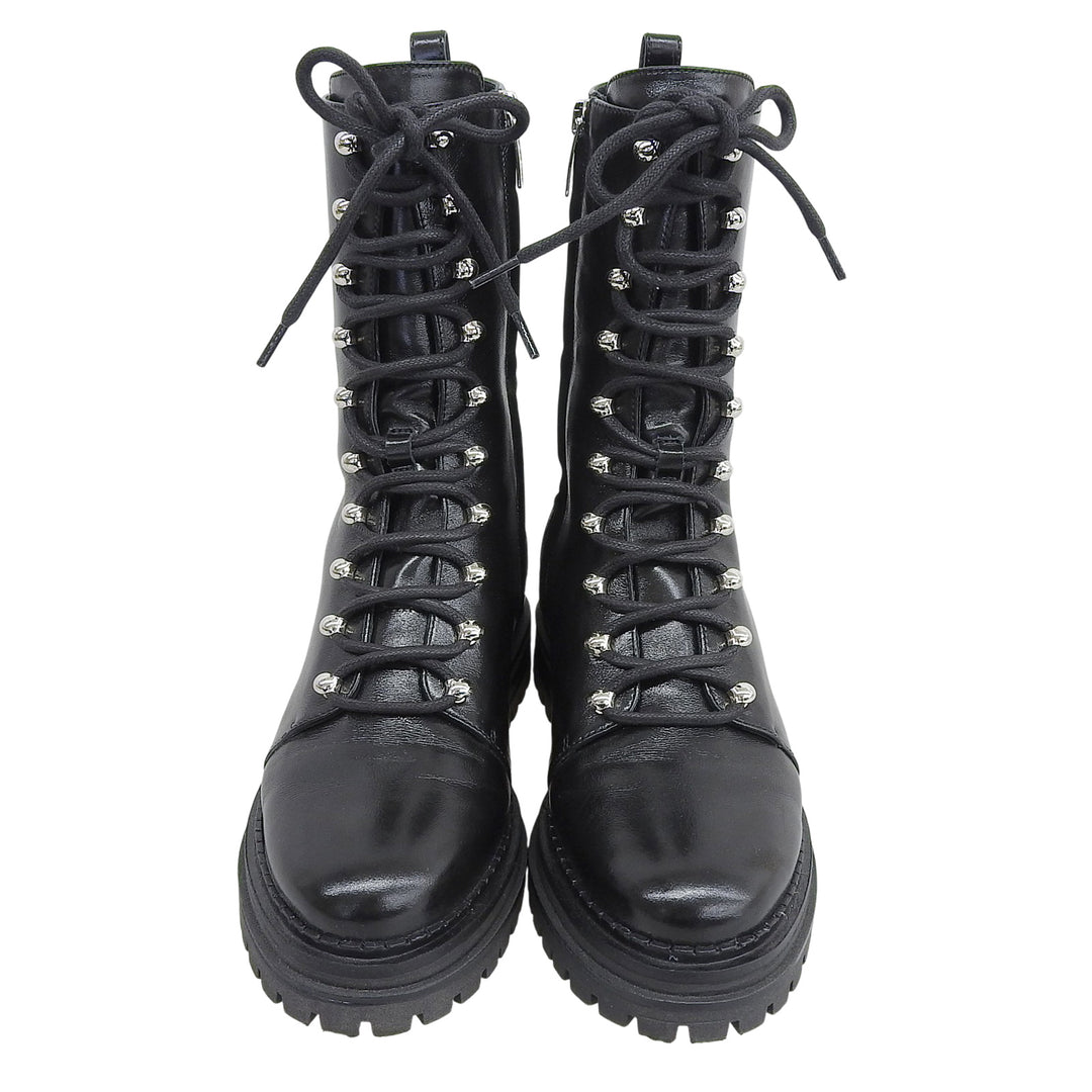 Great Sergio Rossi boots SR JOAN black leather Women 36.5 92020