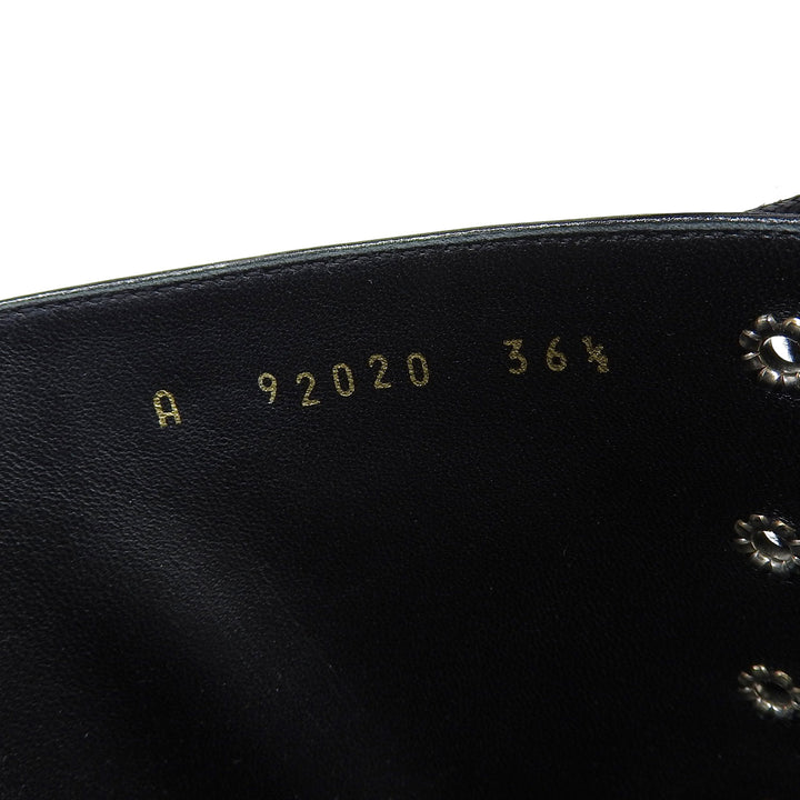 Great Sergio Rossi boots SR JOAN black leather Women 36.5 92020