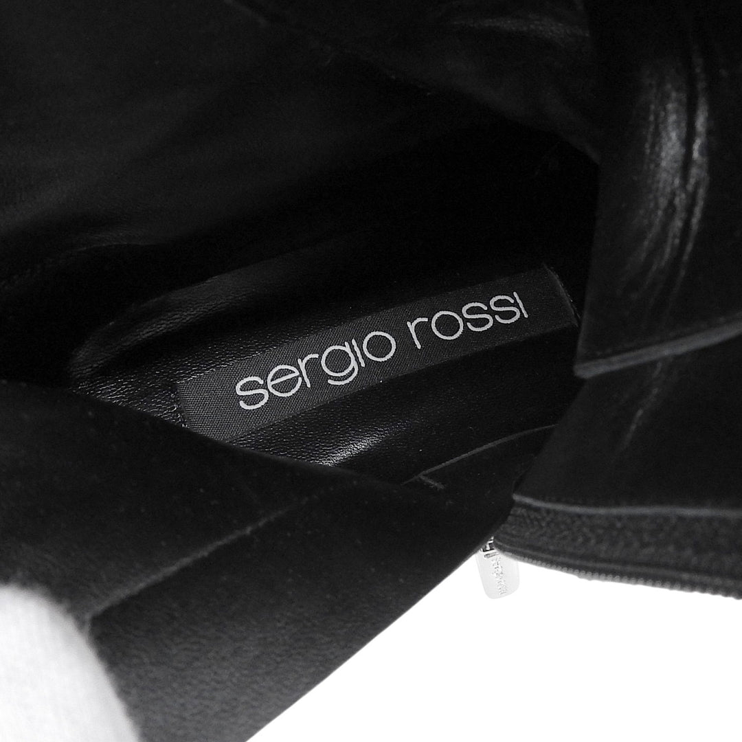 Great Sergio Rossi boots SR JOAN black leather Women 36.5 92020
