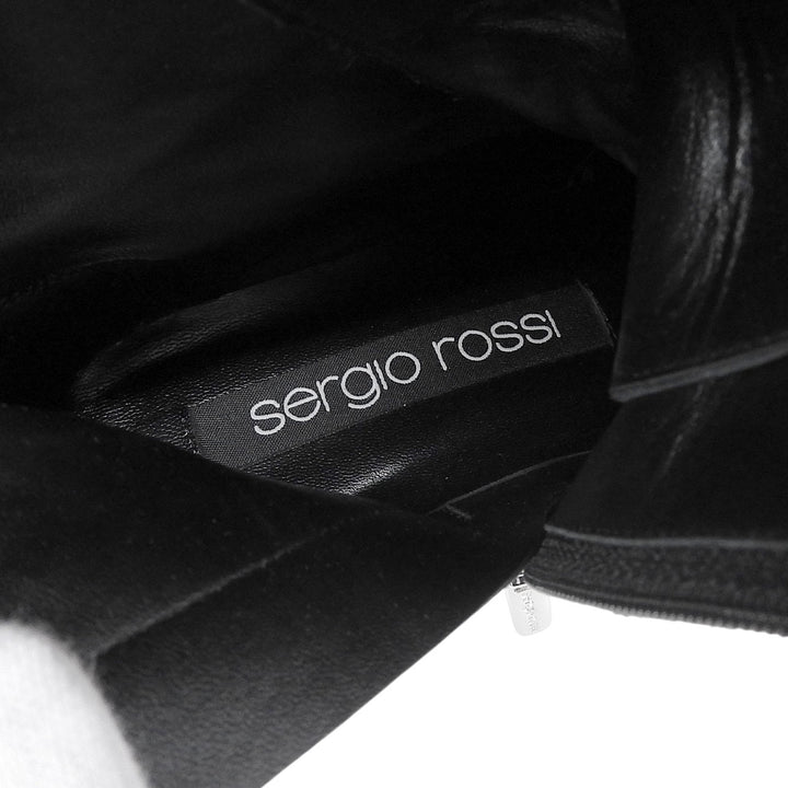 Great Sergio Rossi boots SR JOAN black leather Women 36.5 92020