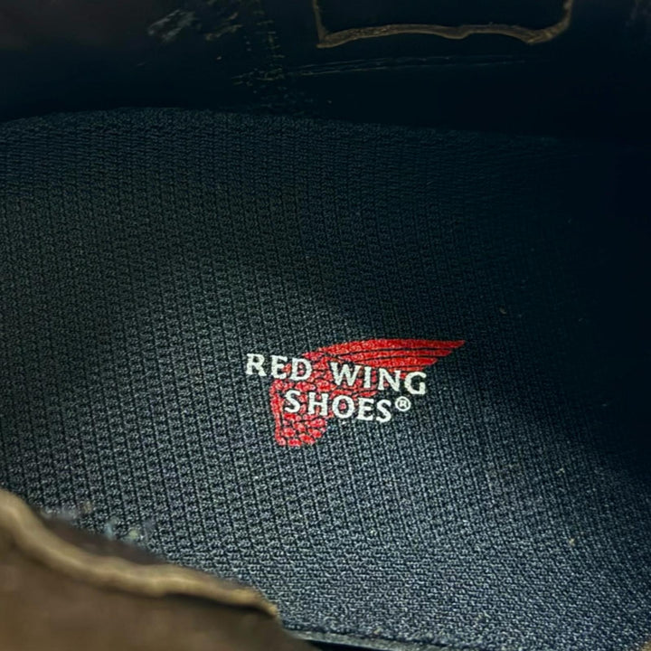 Great RED WING Ankle boots 977 Logo buckle motorcycle boots black leather mens 9