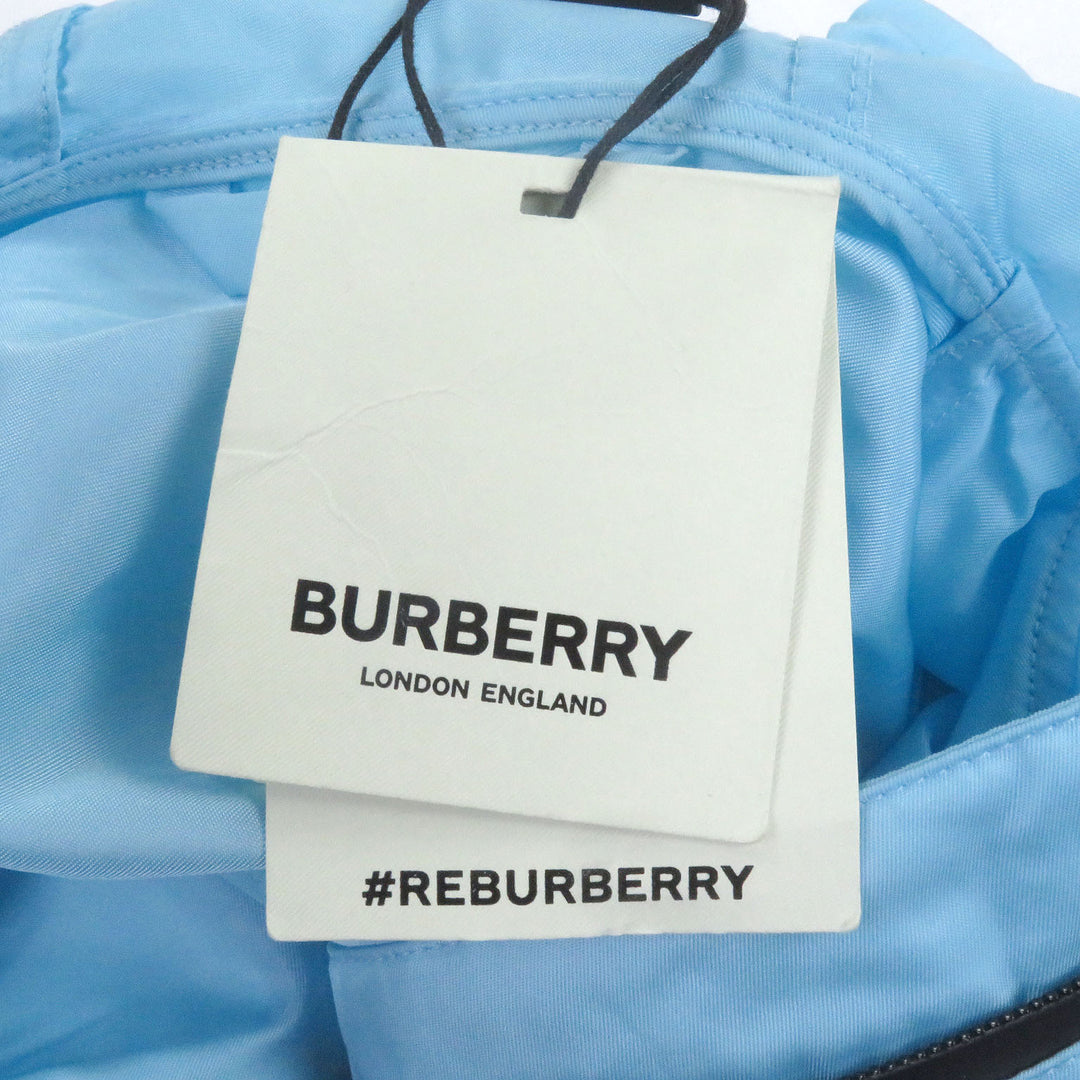 新品BURBERRYパーカー ホースロゴ ラバーパッチ プルオーバー アノラック ライトブルー