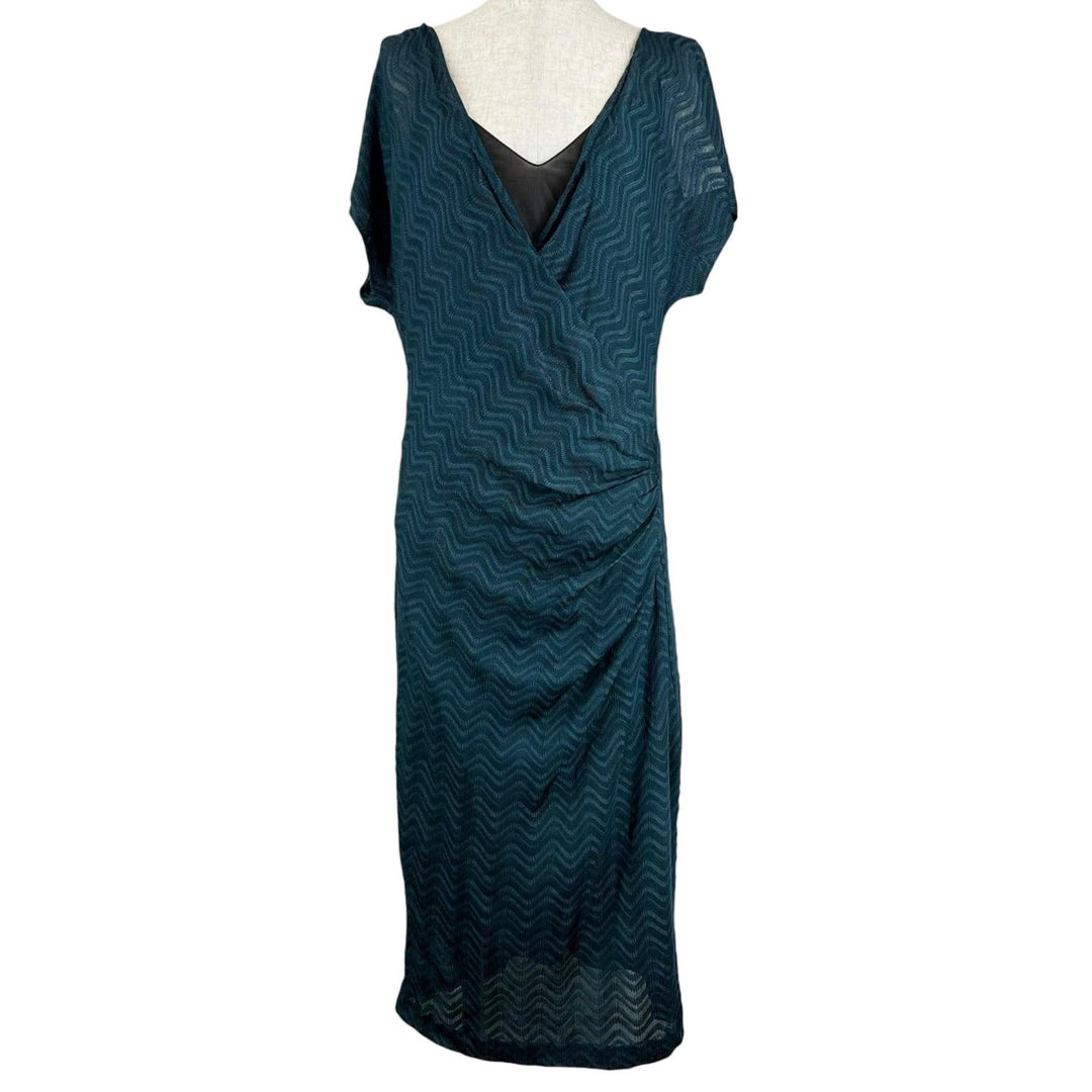 Pristine Missoni one piece Drape Wave Pattern V-neck Long Length green Women 46