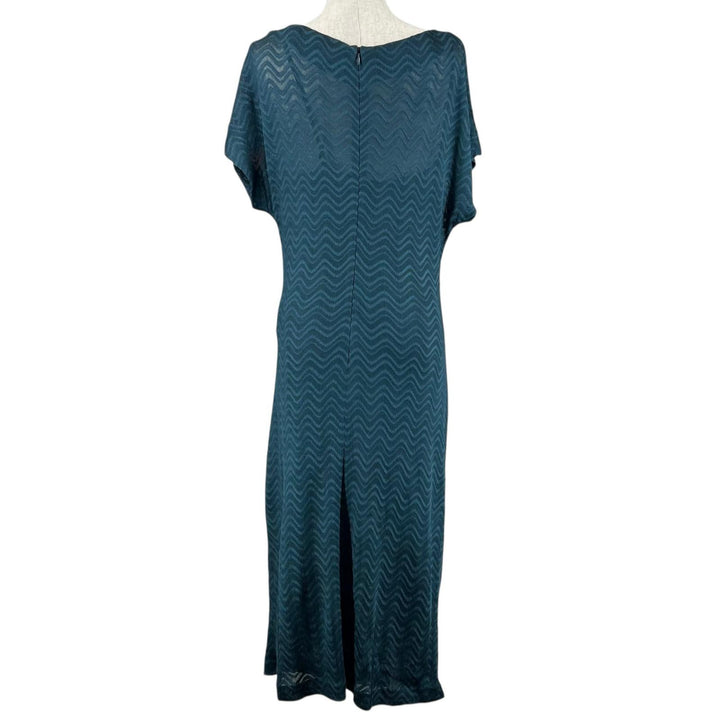 Pristine Missoni one piece Drape Wave Pattern V-neck Long Length green Women 46