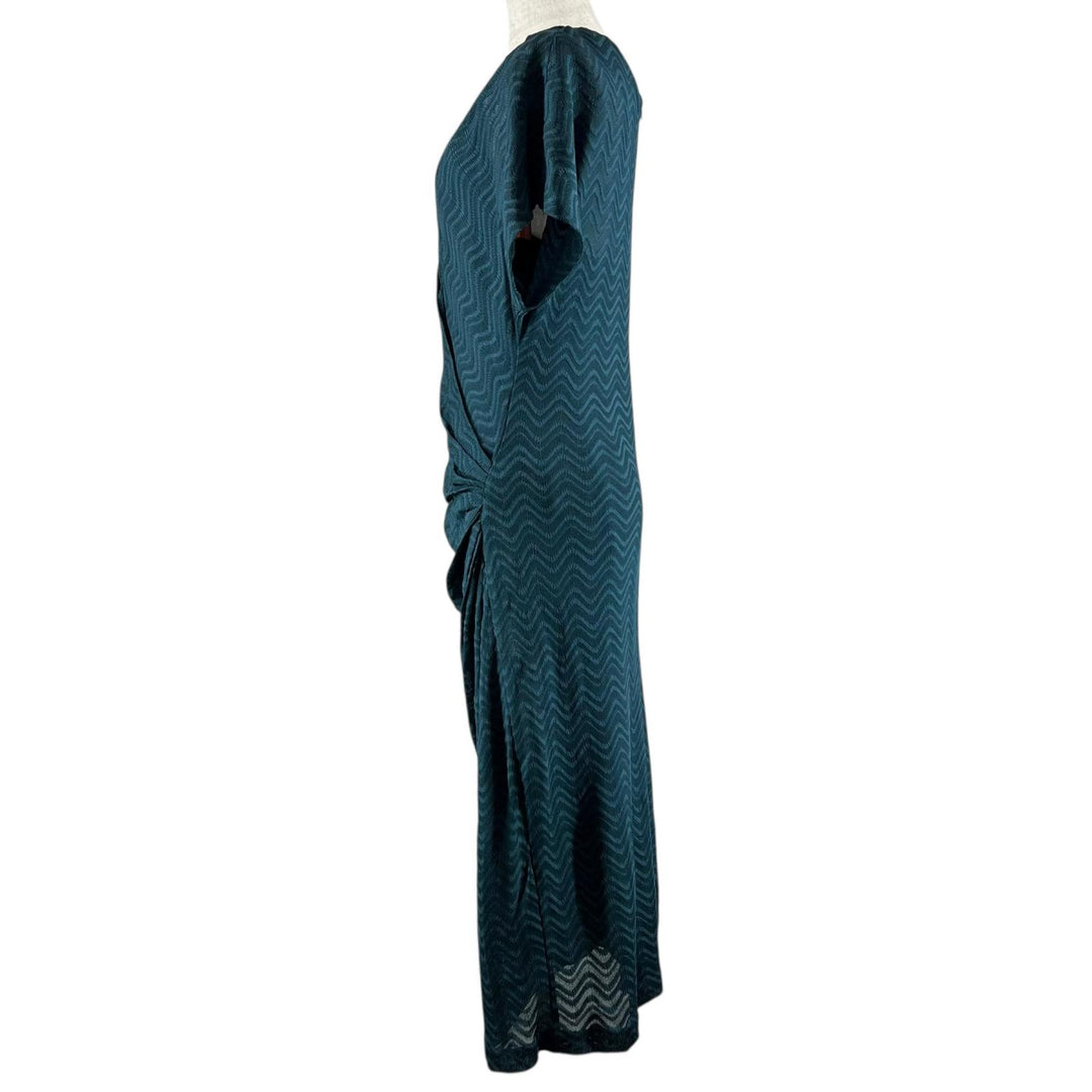 Pristine Missoni one piece Drape Wave Pattern V-neck Long Length green Women 46