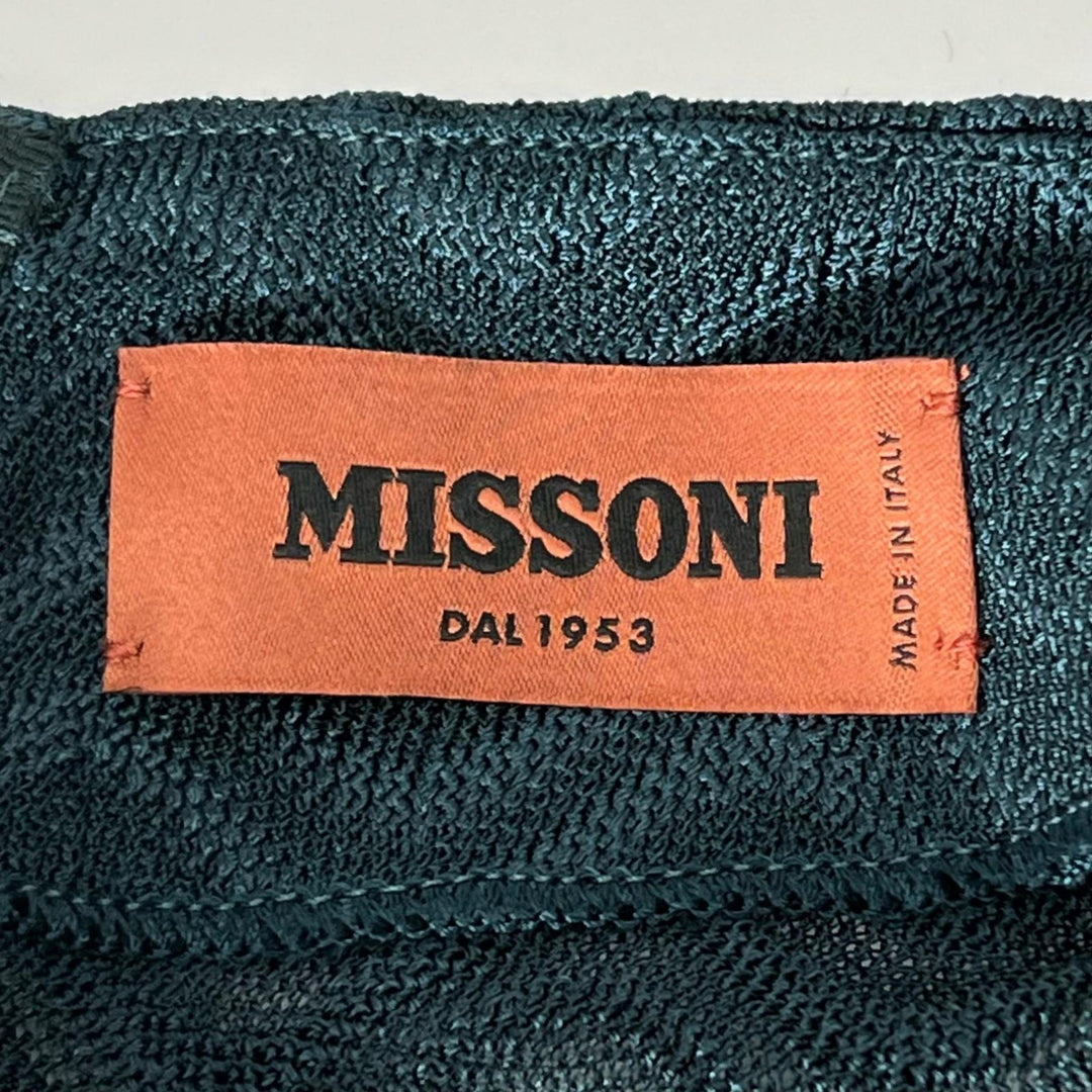 Pristine Missoni one piece Drape Wave Pattern V-neck Long Length green Women 46