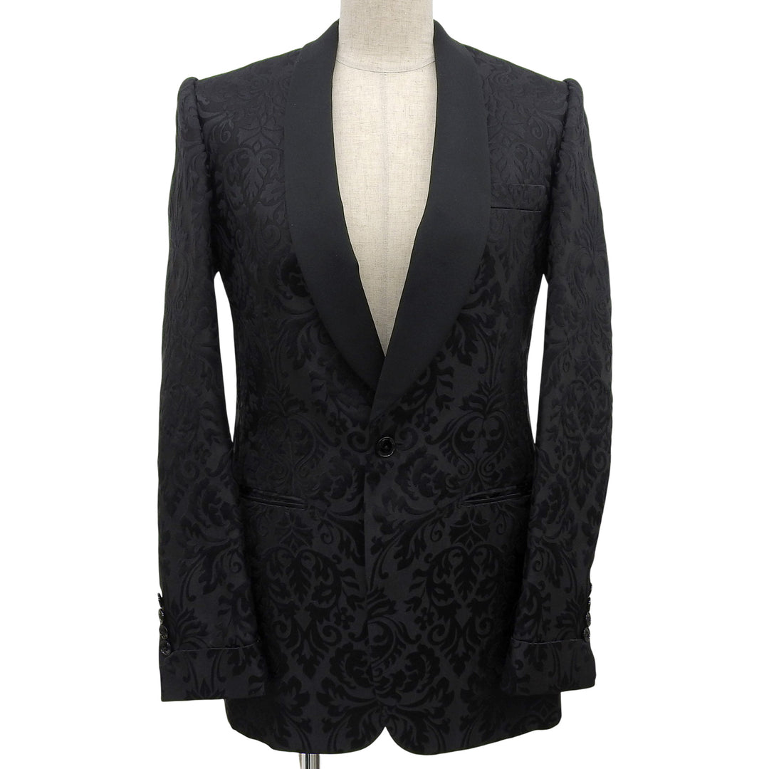 Excellent RALPH LAURENPURPLE LABEL tailored jacket Jacquard black silk Women 0
