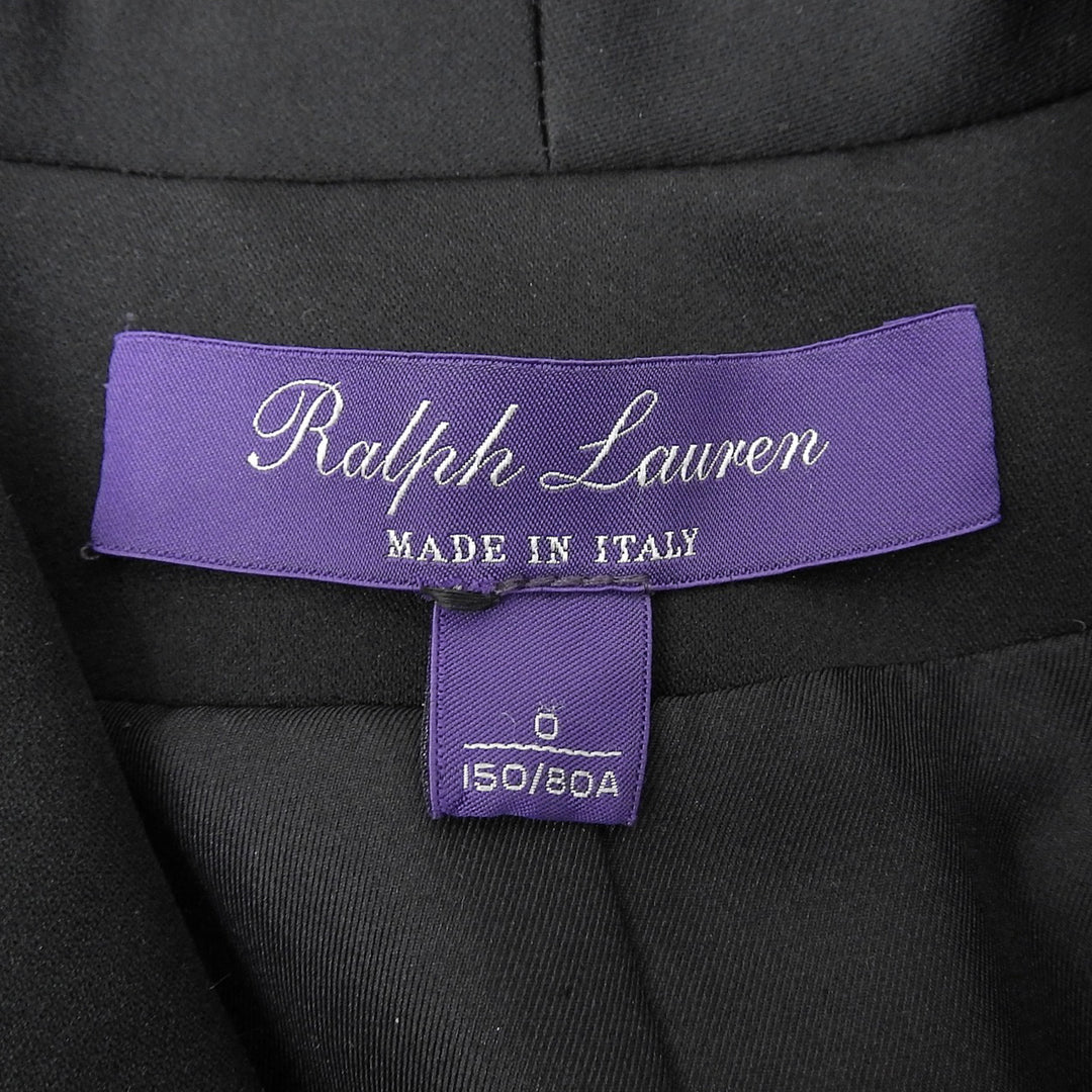Excellent RALPH LAURENPURPLE LABEL tailored jacket Jacquard black silk Women 0