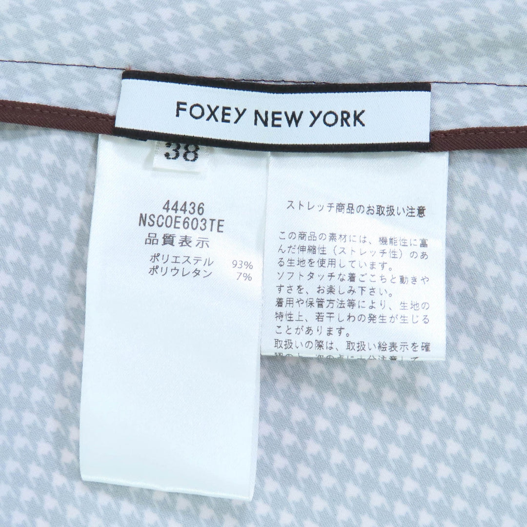 Pristine FOXEY NEW YORK coat Coat Rainy Walk Brown polyester Women 38 44436