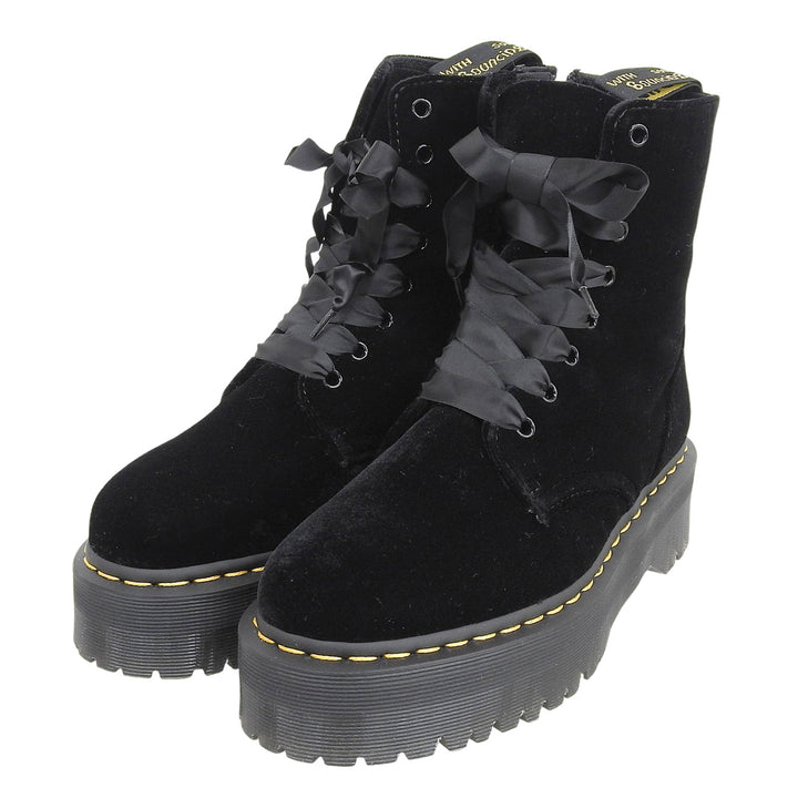 Pristine Dr.Martens short boots JADON Velvet Platform Boots 8 holes 24761001