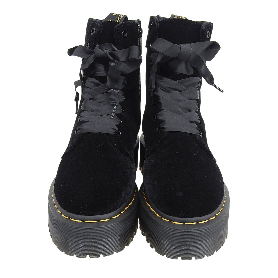 Pristine Dr.Martens short boots JADON Velvet Platform Boots 8 holes 24761001