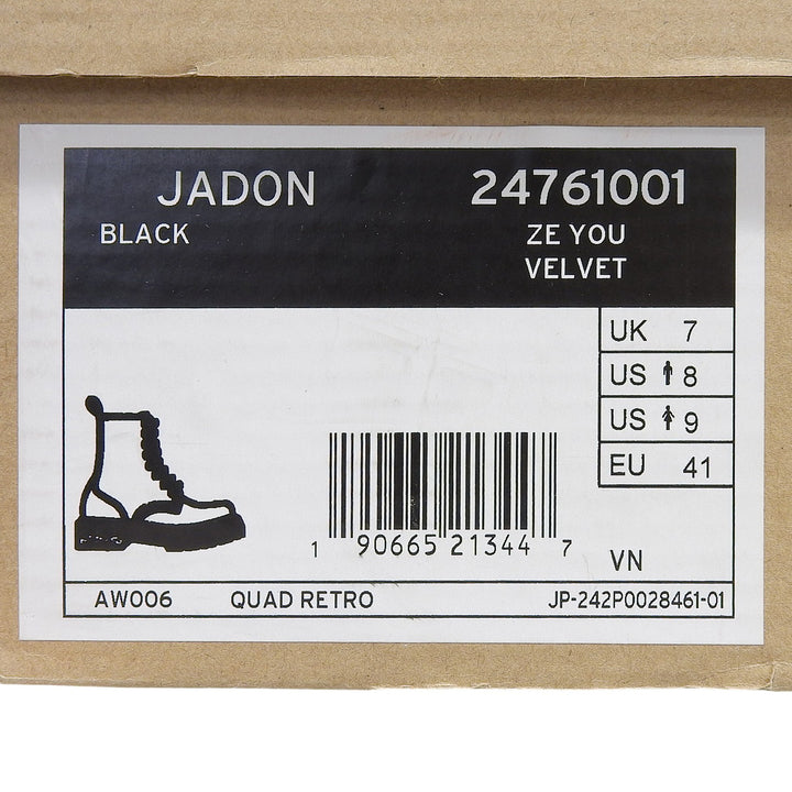 Pristine Dr.Martens short boots JADON Velvet Platform Boots 8 holes 24761001