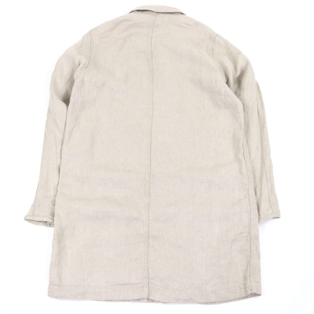 Great VISVIM coat Herringbone beige linen mens 2