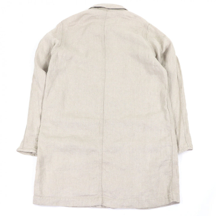 Great VISVIM coat Herringbone beige linen mens 2