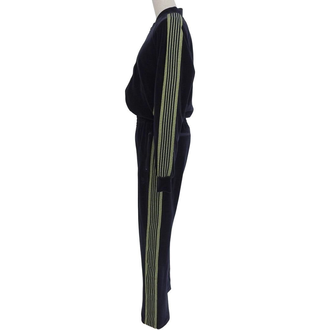 Great Needles jumpsuit TRACK JUMP SUIT Navy cotton Women XS LQ537