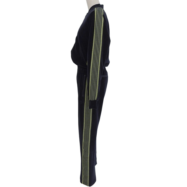 Great Needles jumpsuit TRACK JUMP SUIT Navy cotton Women XS LQ537