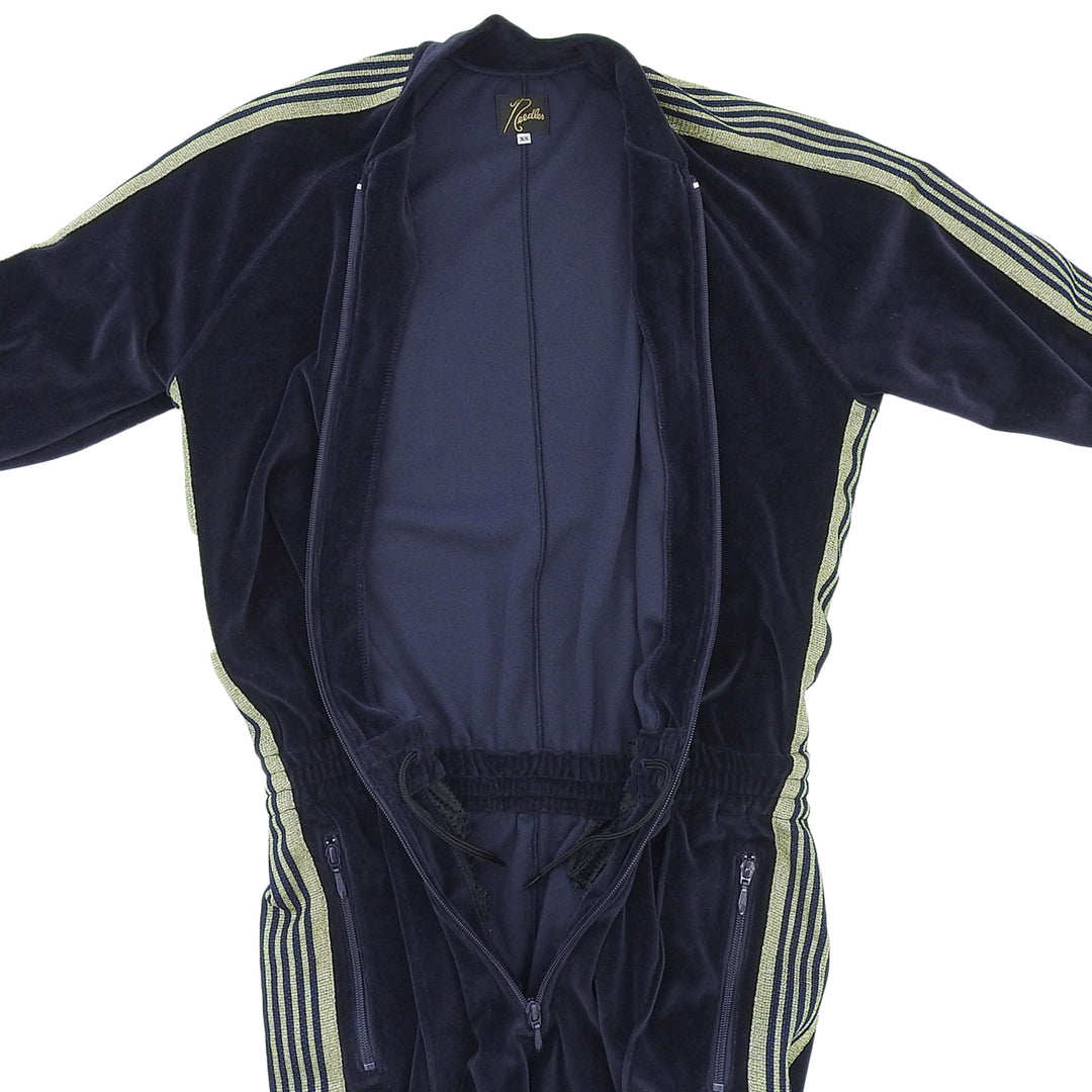 Great Needles jumpsuit TRACK JUMP SUIT Navy cotton Women XS LQ537