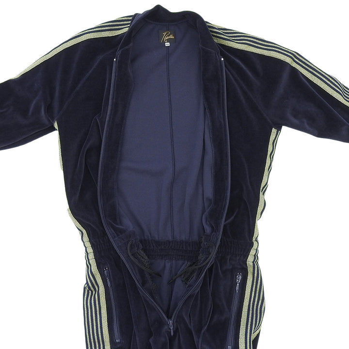 Great Needles jumpsuit TRACK JUMP SUIT Navy cotton Women XS LQ537
