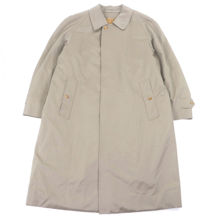 Great Burberrys coat Nova Check Pattern with cashmere liner khaki silk mens