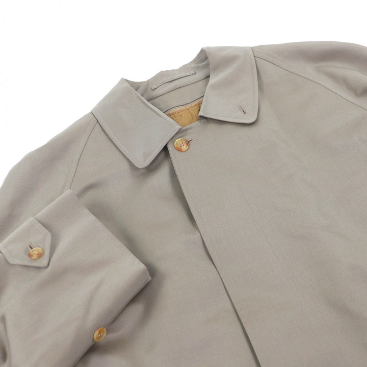 Great Burberrys coat Nova Check Pattern with cashmere liner khaki silk mens