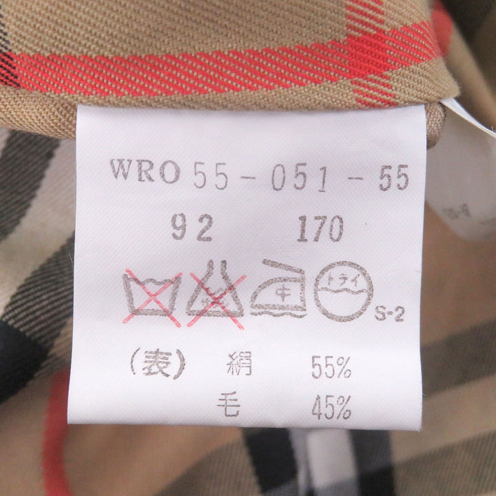 Great Burberrys coat Nova Check Pattern with cashmere liner khaki silk mens
