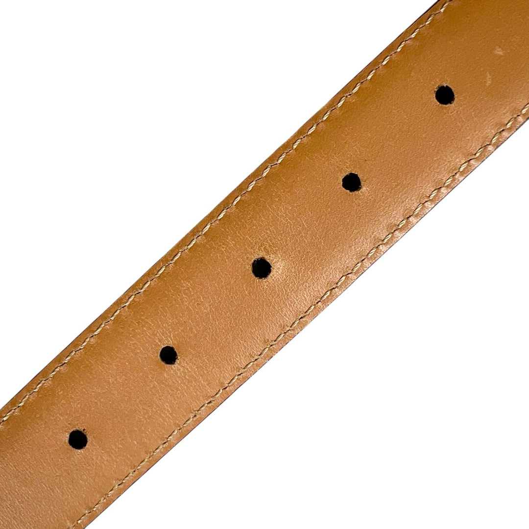 Great BERLUTI belt B logo buckle Dark brown leather mens