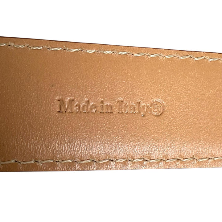 Great BERLUTI belt B logo buckle Dark brown leather mens