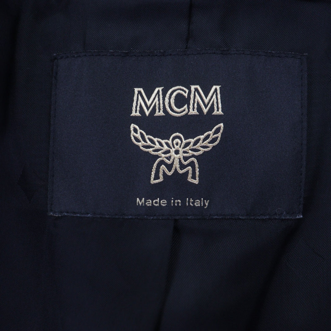 Excellent MCM tailored jacket black Lamb leather mens L