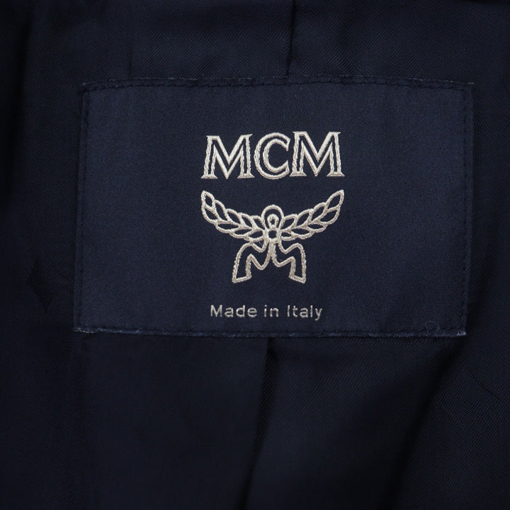 Excellent MCM tailored jacket black Lamb leather mens L