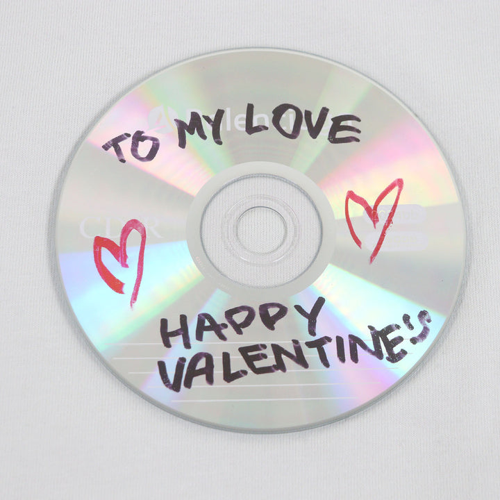 素晴らしい BALENCIAGA 半袖Tシャツ VALENTINE CD Tシャツ グレー