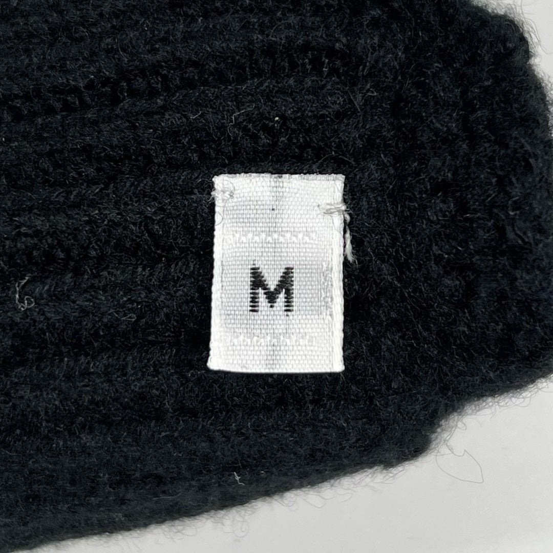 Excellent HERMES gloves H pattern knitting black cashmere mens M