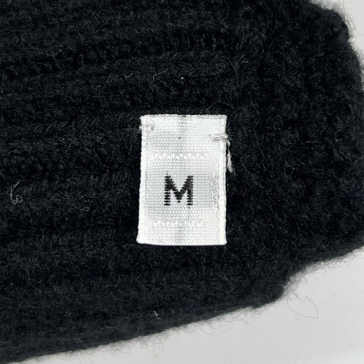 Excellent HERMES gloves H pattern knitting black cashmere mens M