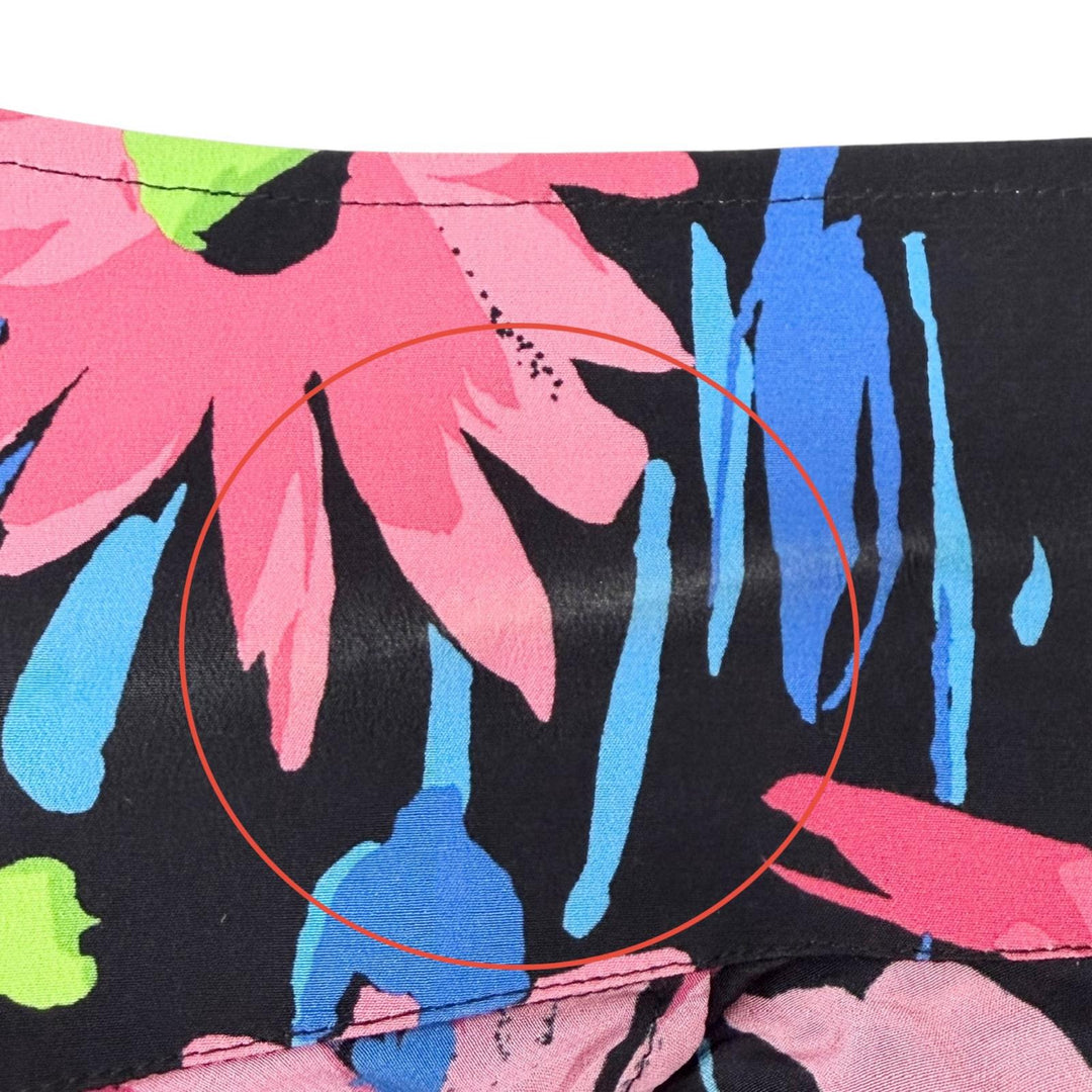 Great GUCCI blouse Floral Pattern Bow Tie multicolor silk Women 36 643269