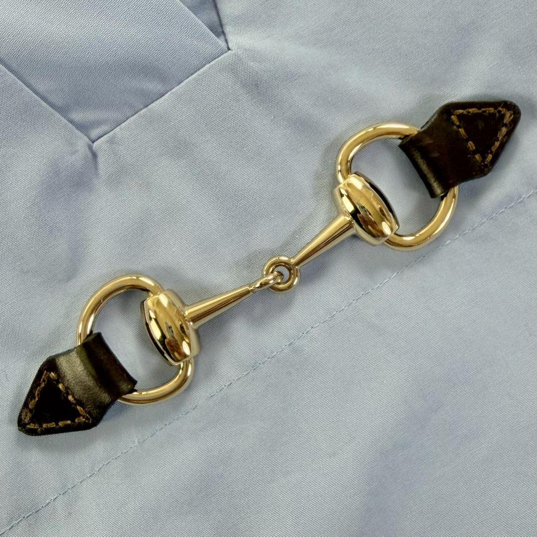 Excellent GUCCI Short sleeve shirt Blue cotton Women 36 788835