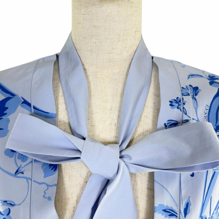 Excellent GUCCI Short sleeve shirt Blue cotton Women 36 788835