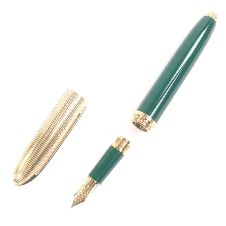 ルイ・ヴィトン 万年筆 ドック型 ラッカー キャップタイプ グリーンゴールド 750 メンズ 美品