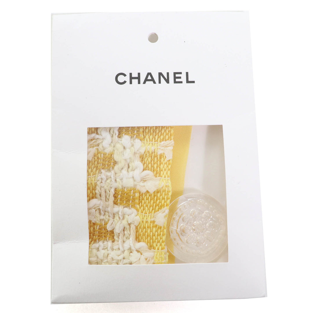 美品 CHANEL ノーカラージャケット ココマーク クリアボタン ツイード 36 18S P58787